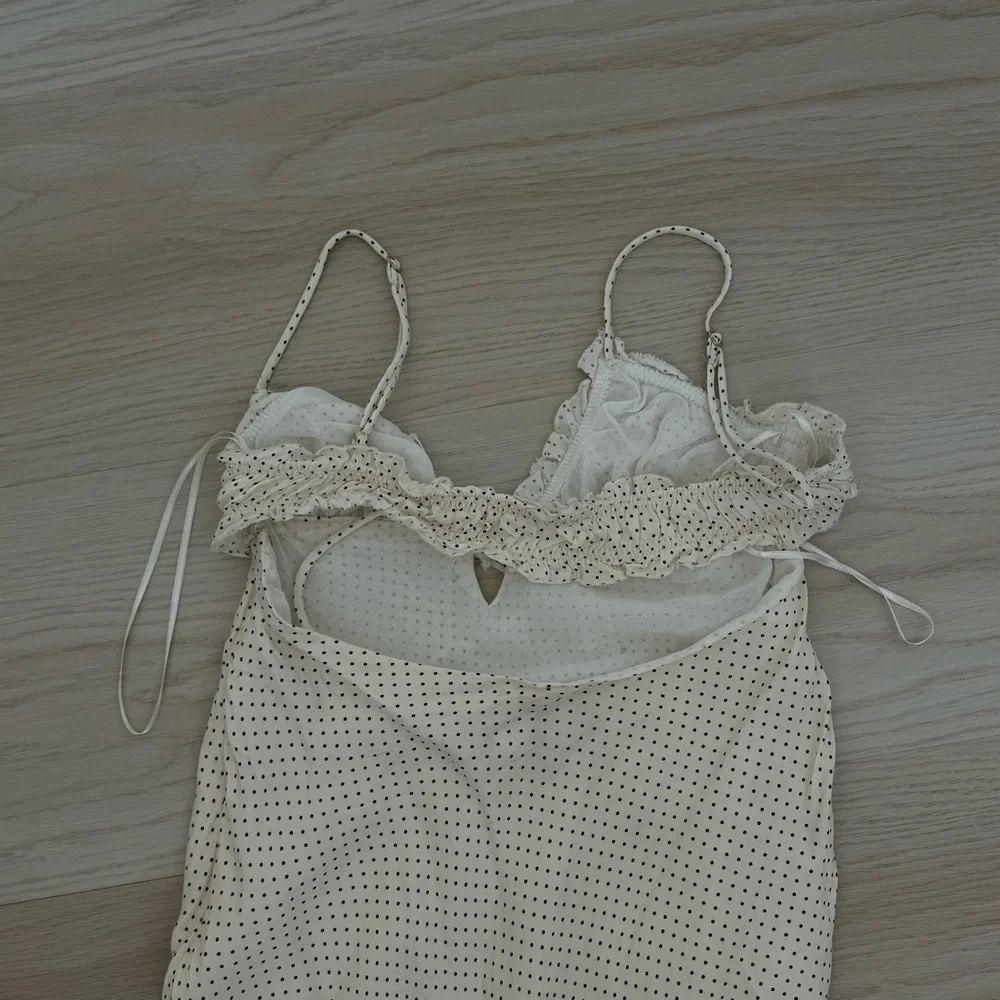 Zara Cream Maxi Dress with Polka Dots - Picture 4 of 5